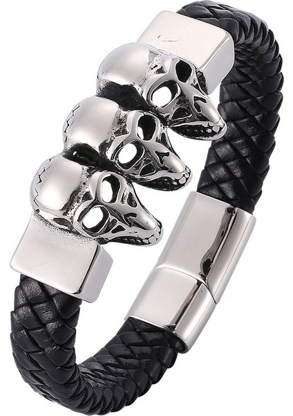 Titanyum Çelik Erkek Bileklik - Siyah (Yurt Dışından)