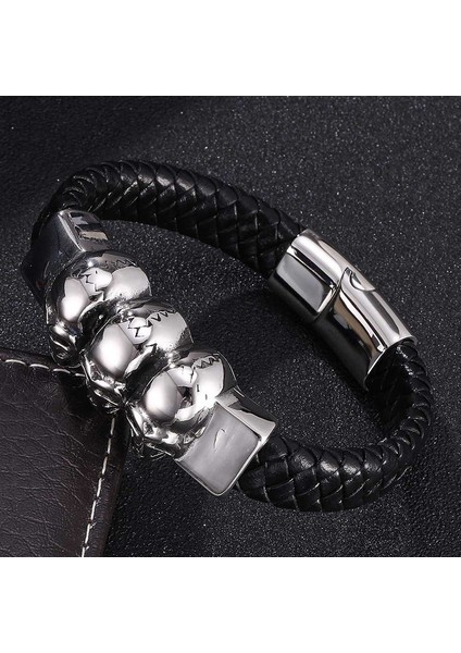 Titanyum Çelik Erkek Bileklik - Siyah (Yurt Dışından) fırsatları