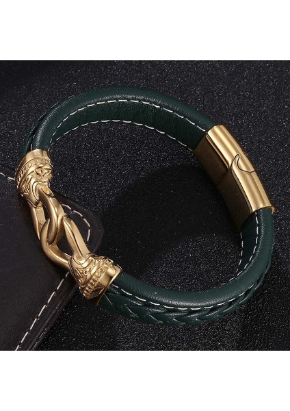 Paslanmaz Çelik Erkek Bileklik - Yeşil (Yurt Dışından) fiyatları