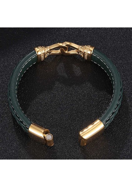 Paslanmaz Çelik Erkek Bileklik - Yeşil (Yurt Dışından) modelleri