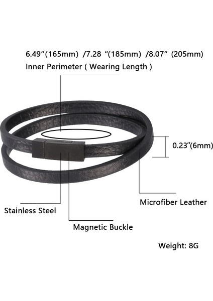 Paslanmaz Çelik Erkek Bileklik - Siyah (Yurt Dışından)