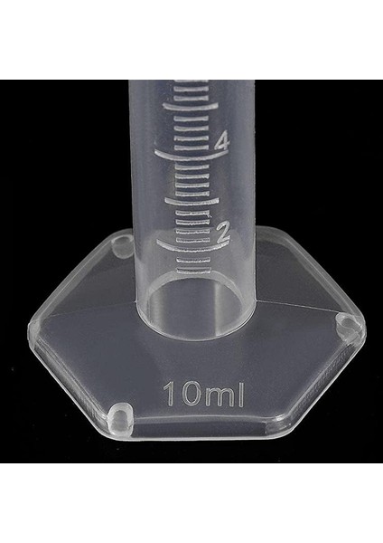 Mezür 10 ml Ölçü Kabı Plastik Şeffaf Uzun Form