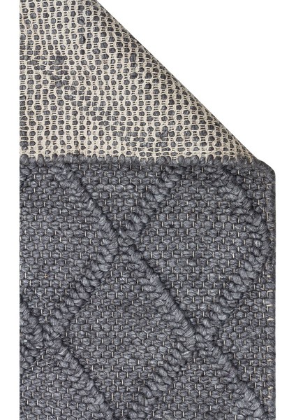 Jade Dıamond Antrasıt Natural Kazak Örgü Desenli El Dokuma Örgü Halı fiyatları