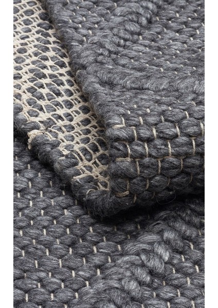 Jade Dıamond Antrasıt Natural Kazak Örgü Desenli El Dokuma Örgü Halı indirimleri