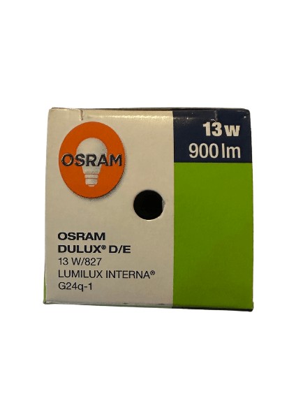 Dulux D/e 13W 827 2700K Sarı Işık 4 Pinli G24Q-1 Duylu