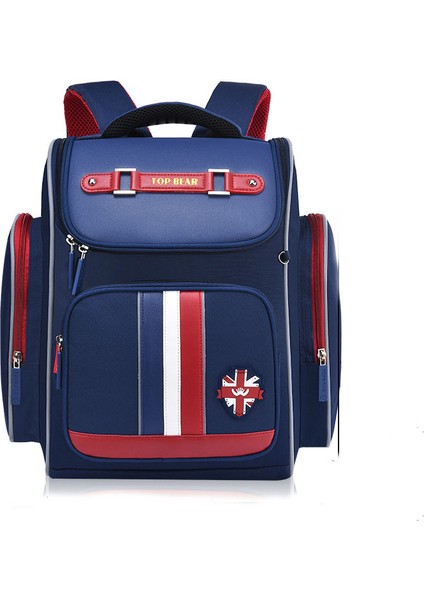 Büyük Kapasiteli Öğrenci Sırt Çantası - Kırmızı (Yurt Dışından)