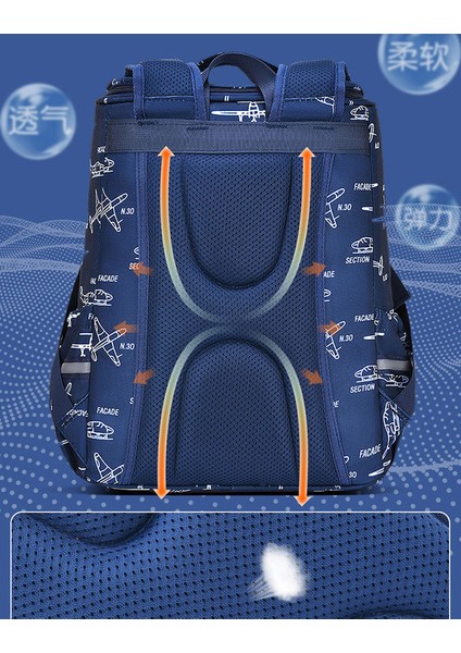 Büyük Kapasiteli Öğrenci Sırt Çantası - Açık Mavi (Yurt Dışından) indirimleri