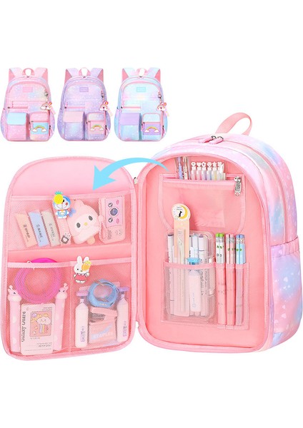 Büyük Kapasiteli Öğrenci Sırt Çantası - Mor (Yurt Dışından) fırsatları