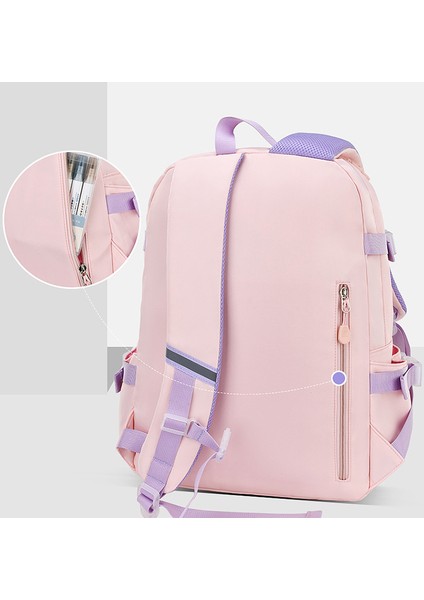 Büyük Kapasiteli Öğrenci Sırt Çantası - Pembe (Yurt Dışından)