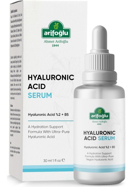 Hyaluronic Acid Serum 30 ml (Nemlendirici Canlandırıcı Dolgunlaştırıcı) Hyaluronıc Acid %2 + B5