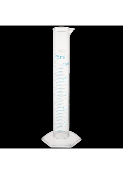 Mezür 25 ml Ölçü Kabı Plastik Şeffaf Uzun Form
