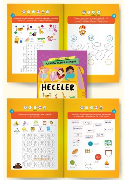 1. Sınıfa Hazırlık Okuma Yazma Kitabım - Heceler - Okula Hazırlık, Eğlenceli, Öğretici, Etkinlik fiyatları