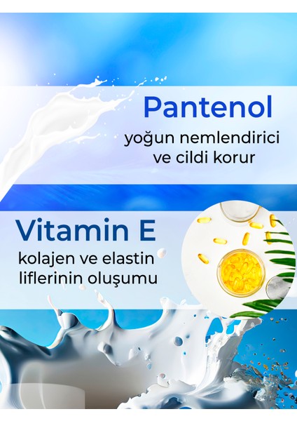 Pantenol Vücut Losyon Sütü Nemlendirici ve Onarıcı E Vitamın Vücut Kremi 400 ml