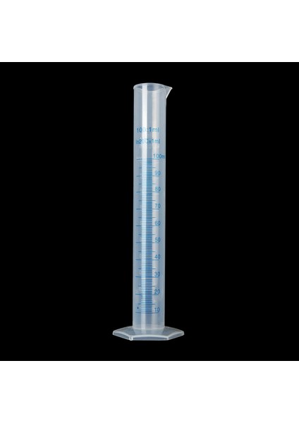 Mezür 100 ml Ölçü Kabı Plastik Şeffaf Uzun Form