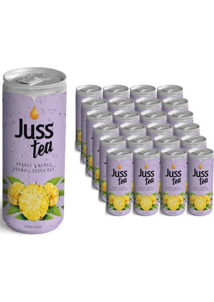 Jusstea Ananas Mango Aromalı Soğuk Çay 250ML X24 Adet