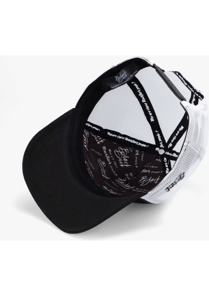 V1 Trucker Duckside - 11 Kod Logolu Siyah-Beyaz Şapka (Cap)