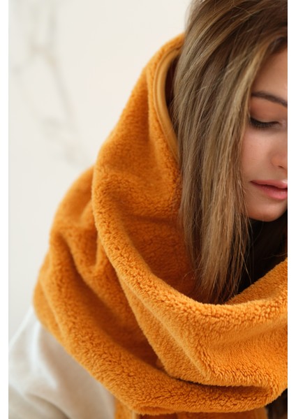CAKKA Wellsoft Peluş Püsküllü Atkı/scarf