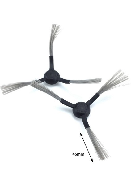 4 Adet Xiaomi Mi Roborock 1c Yan Fırça Yedek Parça Siyah Yan Fırça (Yurt Dışından)