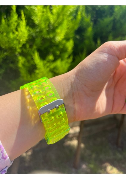 Apple Watch Uyumlu Sarı Şeffaf Kordon 42-44-45 mm fiyatları