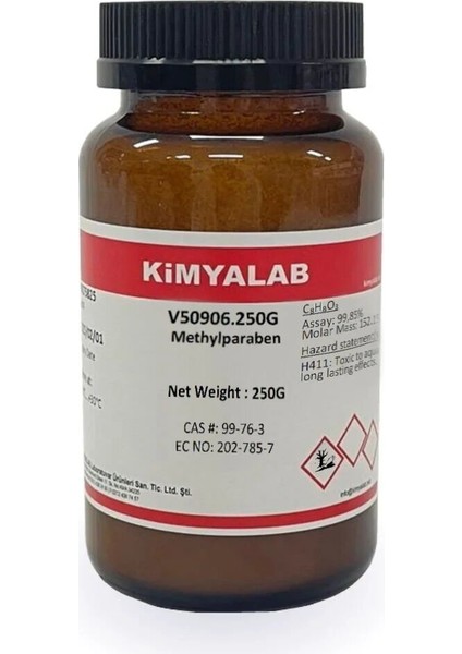 Metilparaben 250 Gr. (Cas No : 99-76-3) 250 Gr.