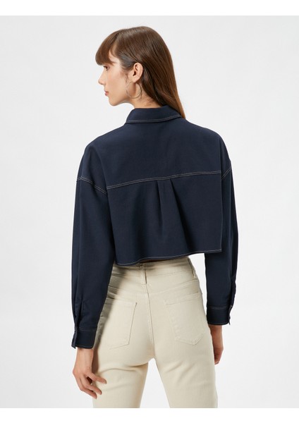 Crop Gömlek Uzun Kollu Düşük Omuzlu Bol Kalıp fırsatları