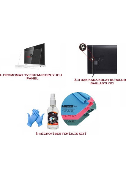 Promomax Sony KD43XF7596 Uyumlu Tv Ekran Koruyucu fırsatları