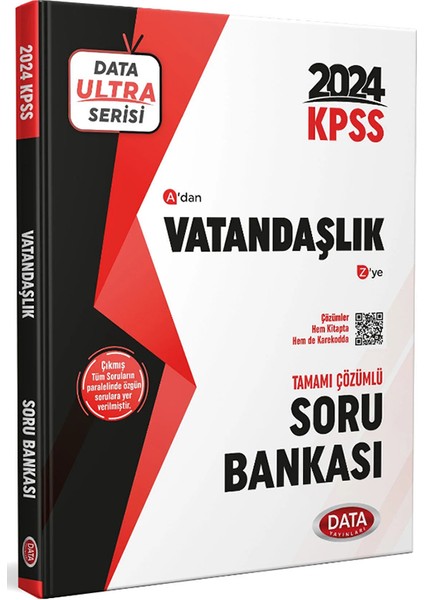 Data Yayınları 2024 KPSS Ultra Serisi Vatandaşlık Soru Bankası