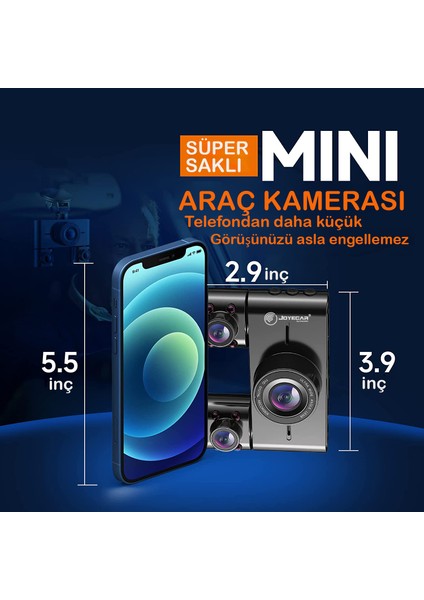 Joy-4-Eyes 4 Yönlü 360° Araç İçi Kamera (Wi-fi & Mobil Uygulama Özellikli) modelleri