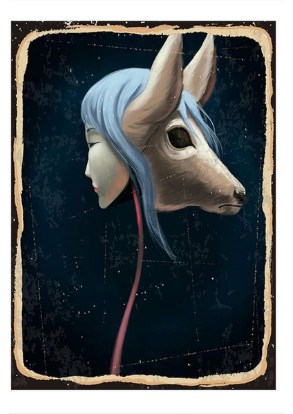 Soyut Kadın Modern Mdf Tablo