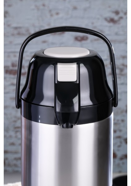 CKR2009 4.5 Lt Çift Katlı Paslanmaz Çelik Pompalı Termos - Siyah fiyatları