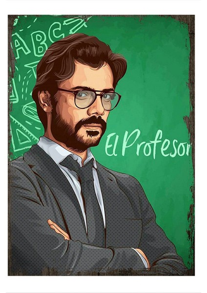 Ahşap Tablo La Casa De Papel El Profesor