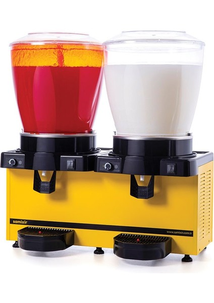 Panoramik 22 Twin Fıskiyeli ve Karıştırıcılı Soğuk Içecek Dispenseri 22 L + 22 L