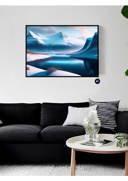 Kuzeyin Karlı Dağları Iskandinav Tarzı Çerçeveli Tablo