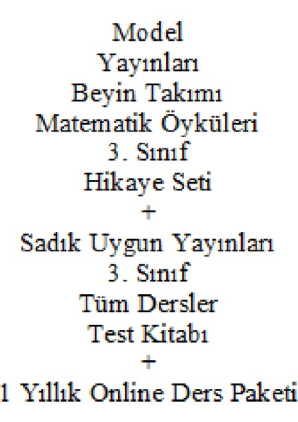 3. Sınıf Hikaye Seti Beyin Takımı Matematik Öyküleri + Sadık Uygun Yayınları 3. Sınıf Tüm Dersler Test Kitabı Yeni + 1 Yıllık Online Ders Paketi Yeni