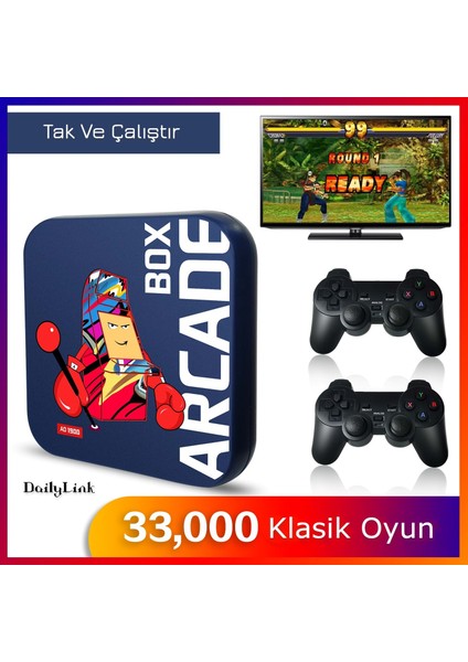 PS1/PSP/N64 Retro Arcade Box Video Oyun Konsolu 4K Hd Ekran Tv Oyun Kutusu Emülatörü