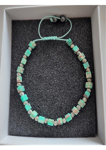 4 mm Küp Varasit Erkek Doğal Taş Bileklik