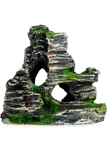 Akvaryum Dağ Süslemesi Balık Tankı Dekoru Izleme Taş Teraryum Mağarası 11X5X11CM (Yurt Dışından)