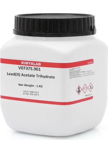 Kurşun Asetat Trihidrat 1 Kg - (Cas No: 6080-56-4) 1 Kg/HDPE Şişe