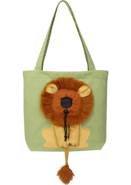 Kedi Taşıyıcılar Seyahat Taşımacılık Çantası Konforlu Aslan Şekli Yeşil Küçük (Yurt Dışından)
