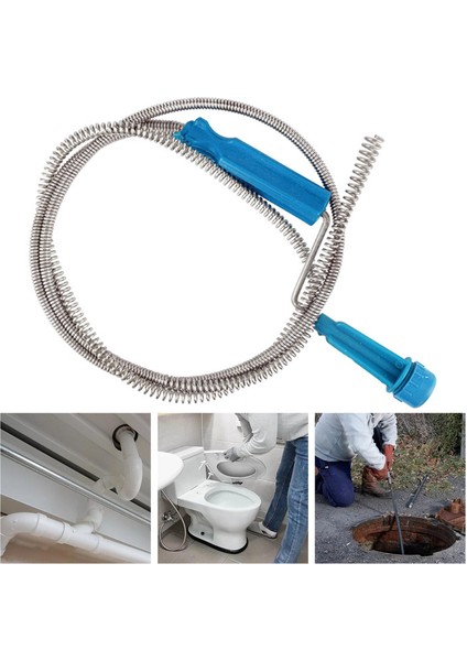 Lavabo Yılan Temizleyici Drenaj Auger Kanalizasyon Tuvalet Tuvalet Mutfak Için Lavabo Küveti 1.8m (Yurt Dışından)