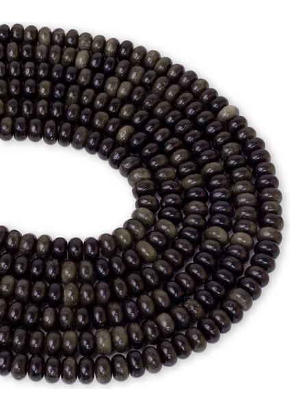 6x4 mm Obsidyen Taşı Dizi