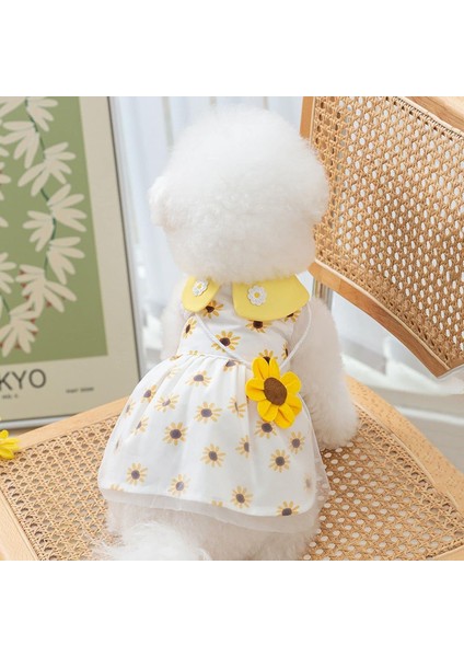 Dolce Pets Kedi Köpek Kıyafeti Sunflower Dress/ayçiçeği Elbise