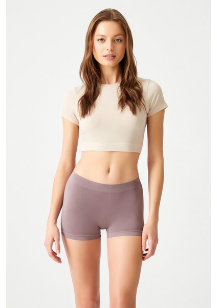 Mor Seamless Boxer Külot Boyshort