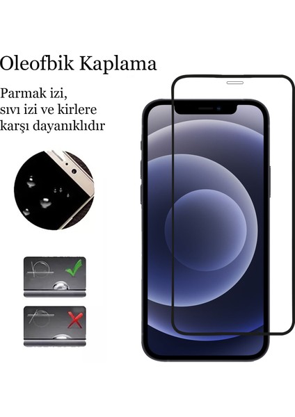 iPhone 12 Kırılmaz Cam 5d Tam Kaplayan 9h Temperli Ekran Koruyucu