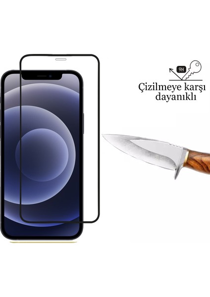 iPhone 12 Kırılmaz Cam 5d Tam Kaplayan 9h Temperli Ekran Koruyucu