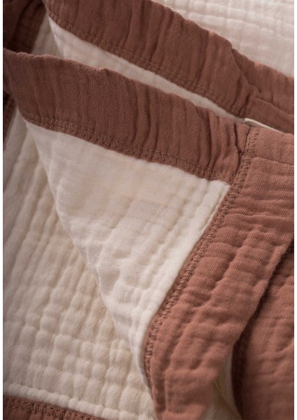 Kalın Biyeli Çift Kat Ham Battaniye 85X90 Cm Kahverengi modelleri