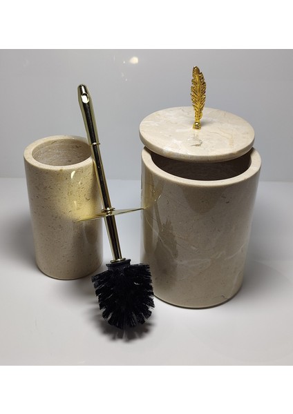 Mermer 7parça Banyo Seti Bej Gold Detaylı indirimleri