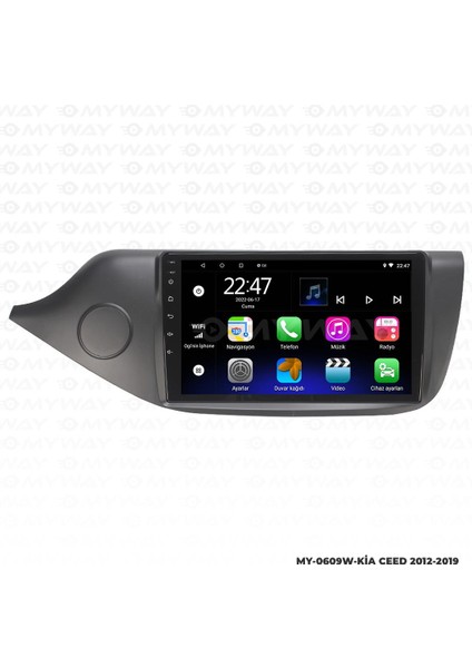 Kia Ceed Android 12 Multimedya Carplay 2gb RAM+32GB HDD 2012-2019 Navigasyon Ekran modelleri