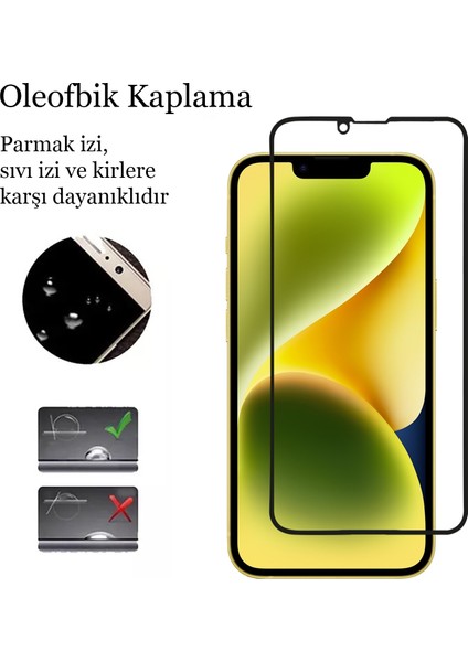 iPhone 14 Kırılmaz Cam 5d Tam Kaplayan 9h Temperli Ekran Koruyucu