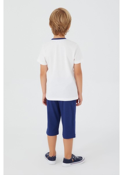 Beyaz Erkek Çocuk Kapri Takım indirimleri